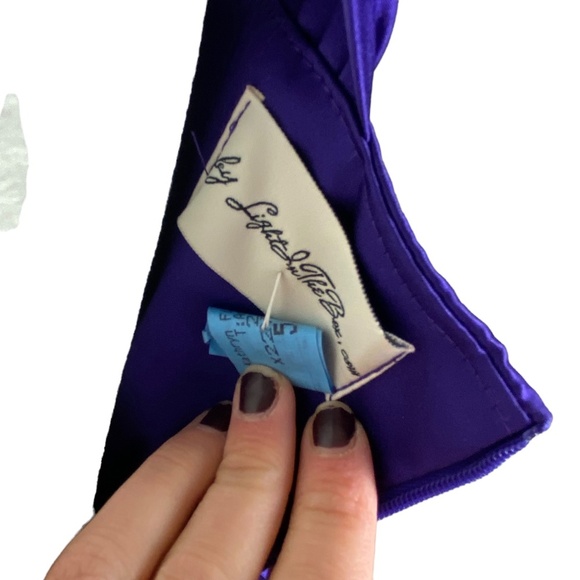 Light in the box formal cocktail satin blue dress size 2-4 US flare - Picture 9 of 14